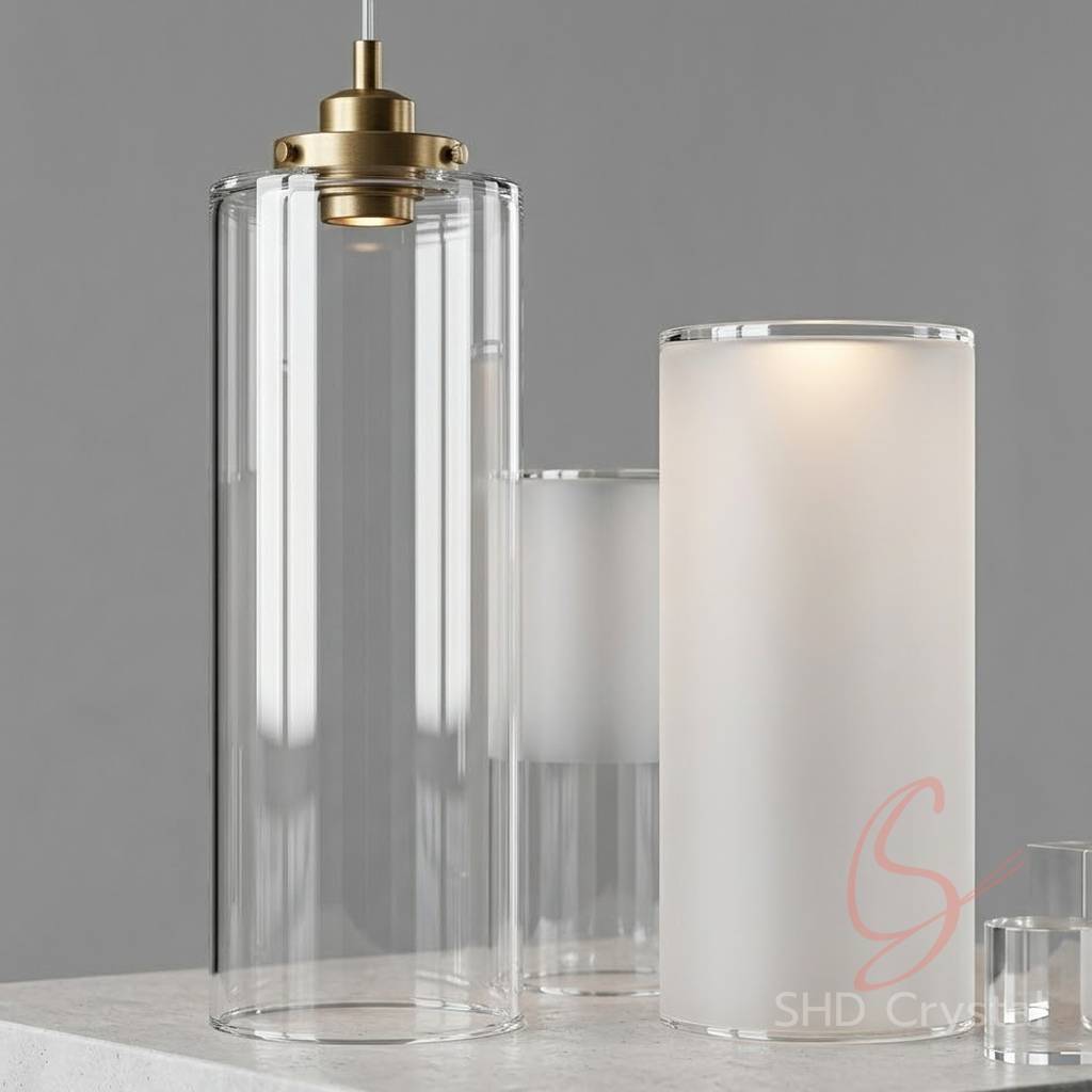 cylindrical glass lamp shades factory