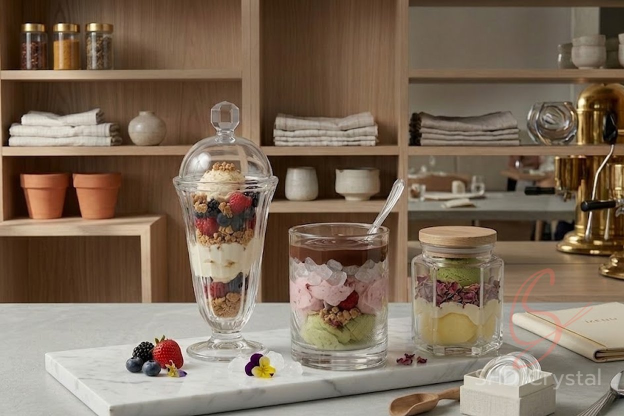 elegant sundae glassware