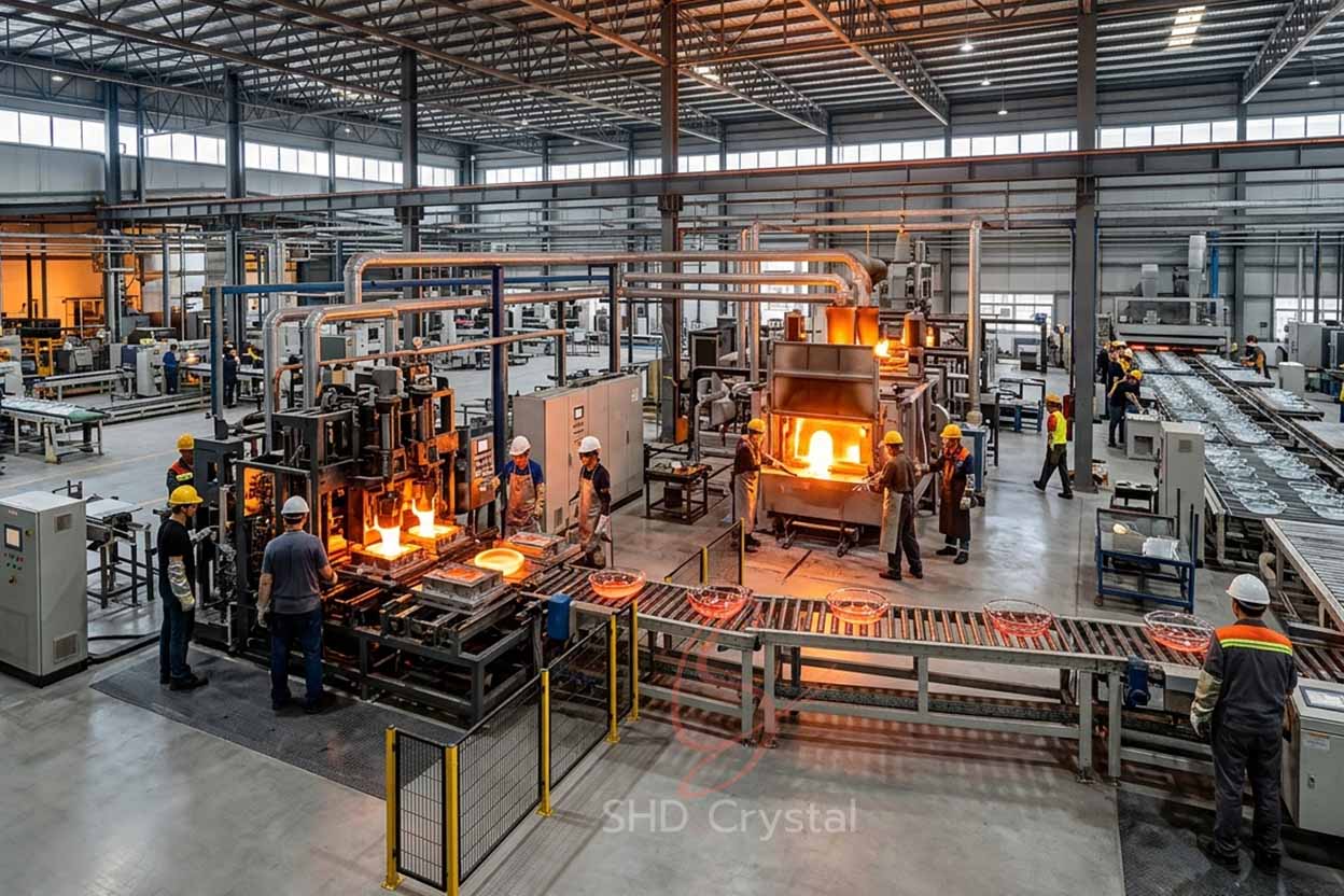 glass wash basins factory