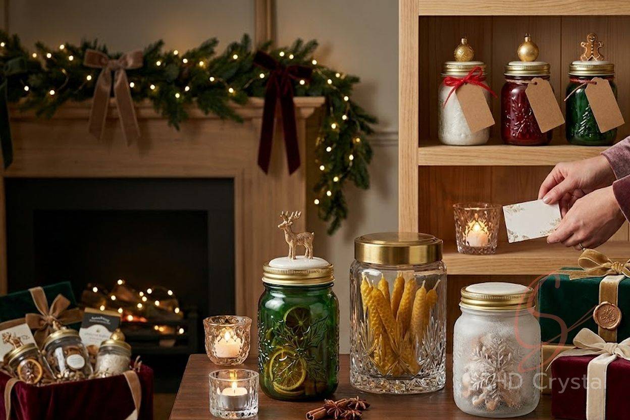 festive glass container production