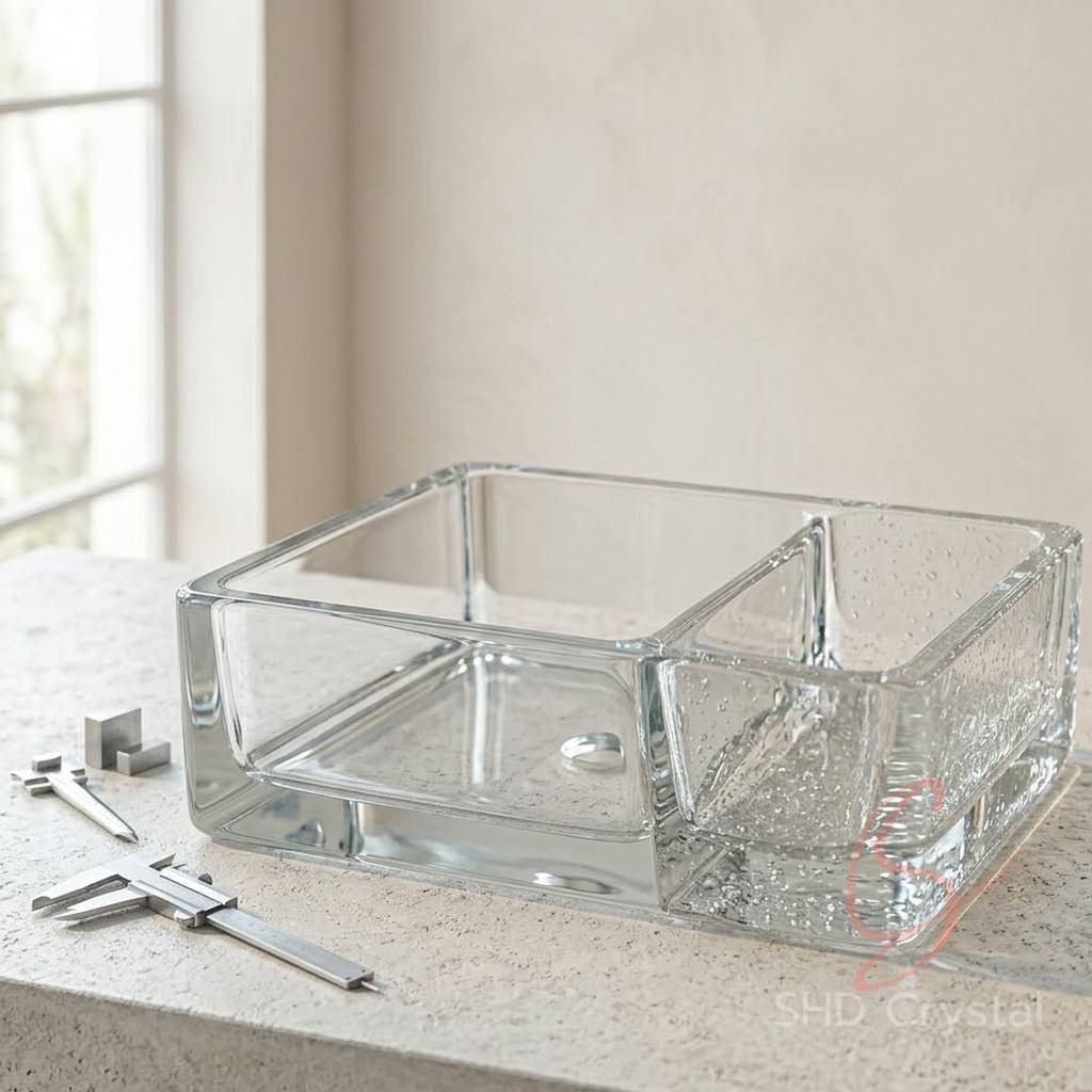 glass wash basins processing