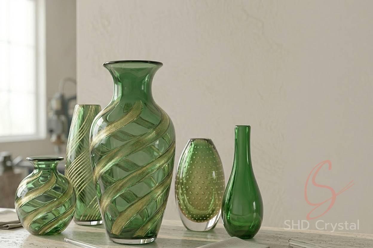 green glass vase manufacturers