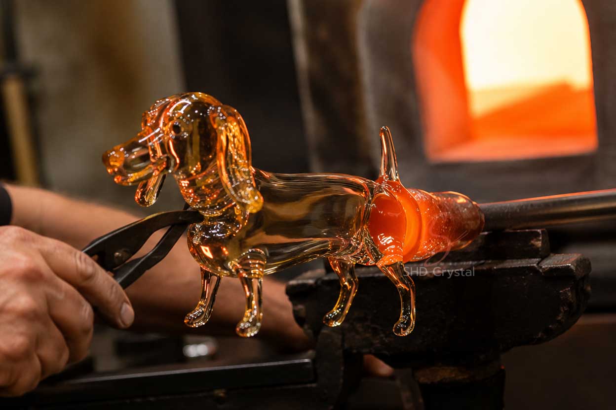 hand blown glass animal figurines