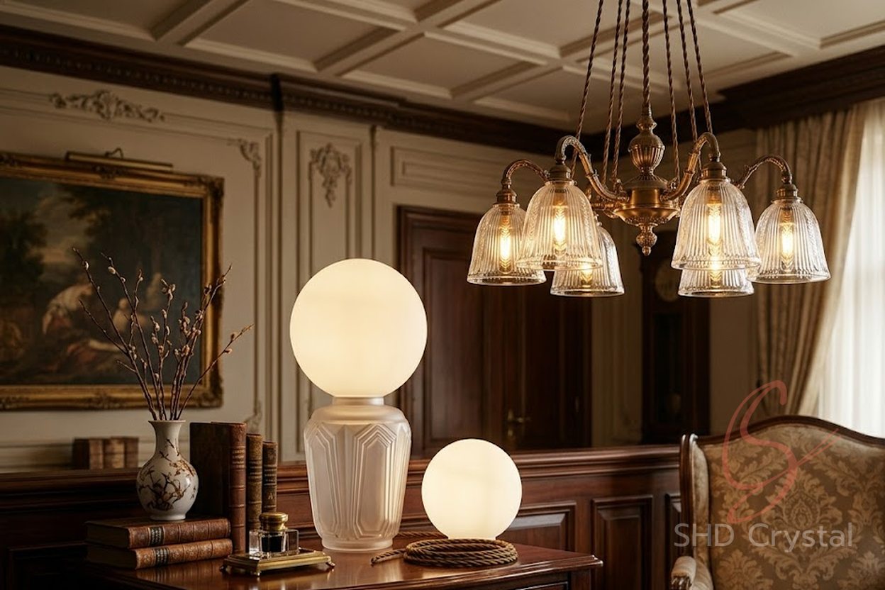 milky white lamp domes