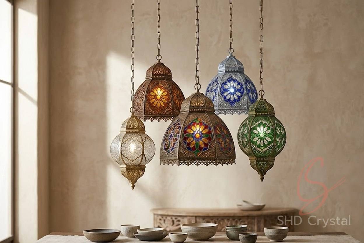 mosaic lantern glass