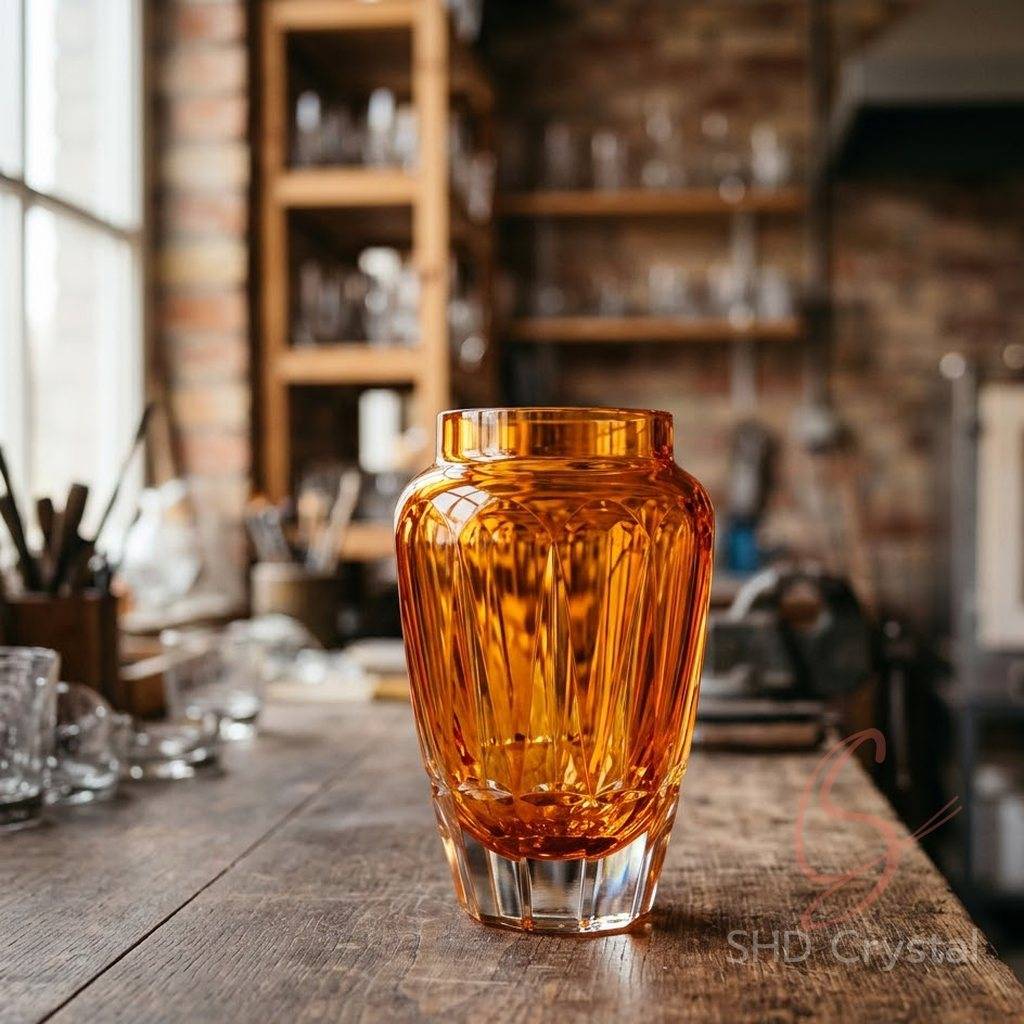 orange crystal vase factory