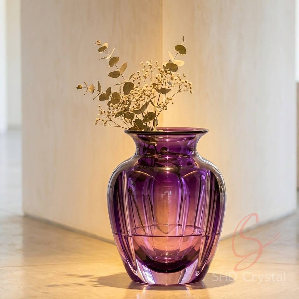 orange glass vase OEM