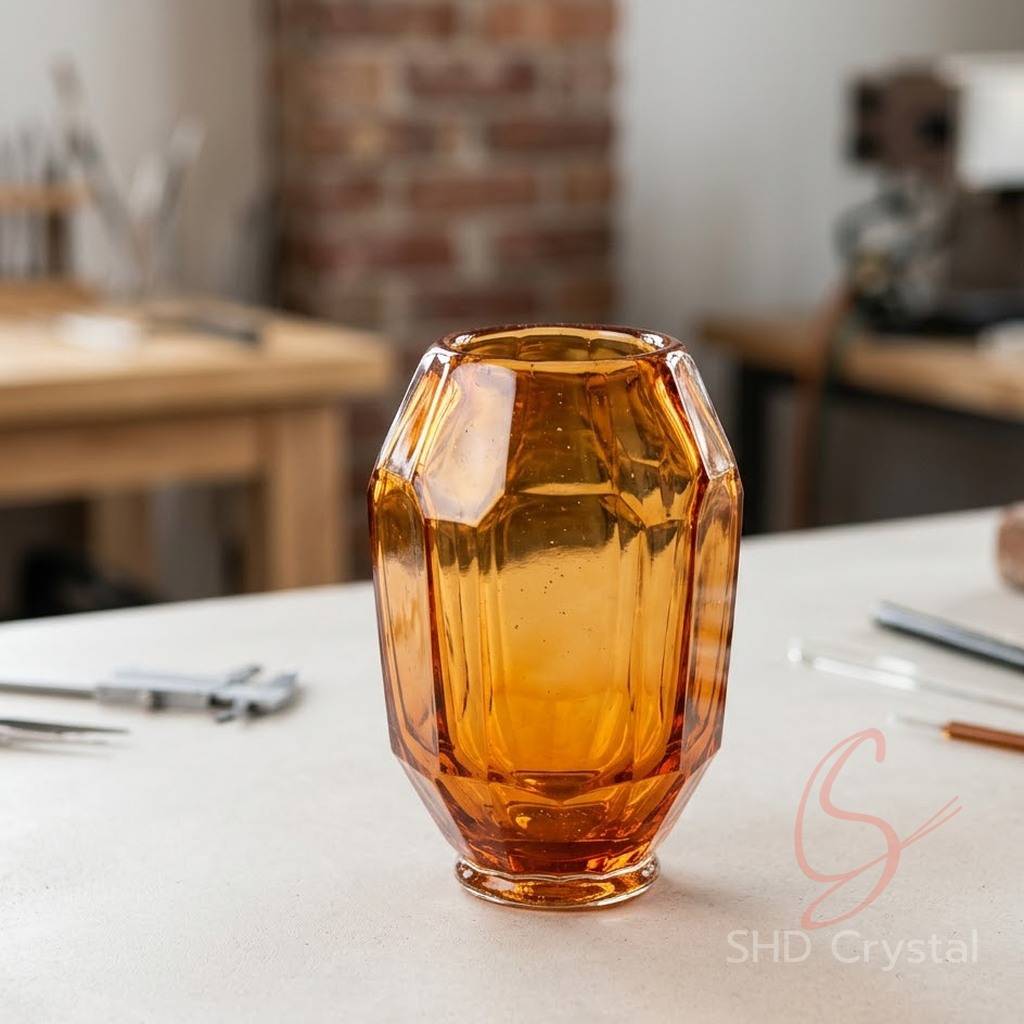 orange glass vase factory