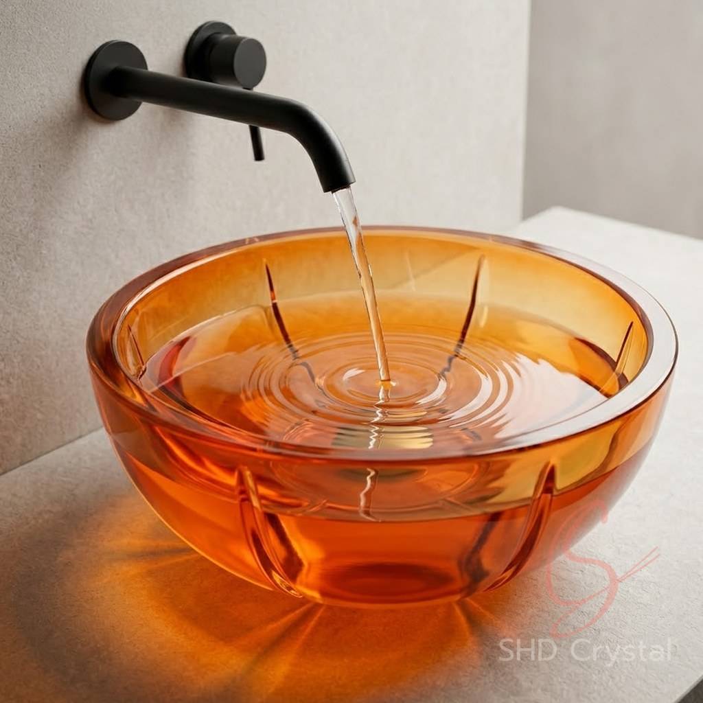 orange wash basin