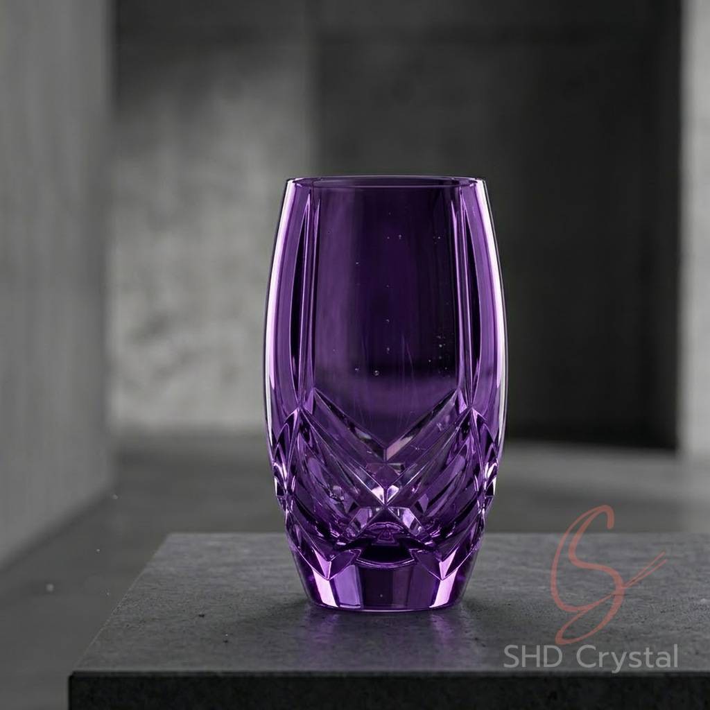 purple crystal vase OEM
