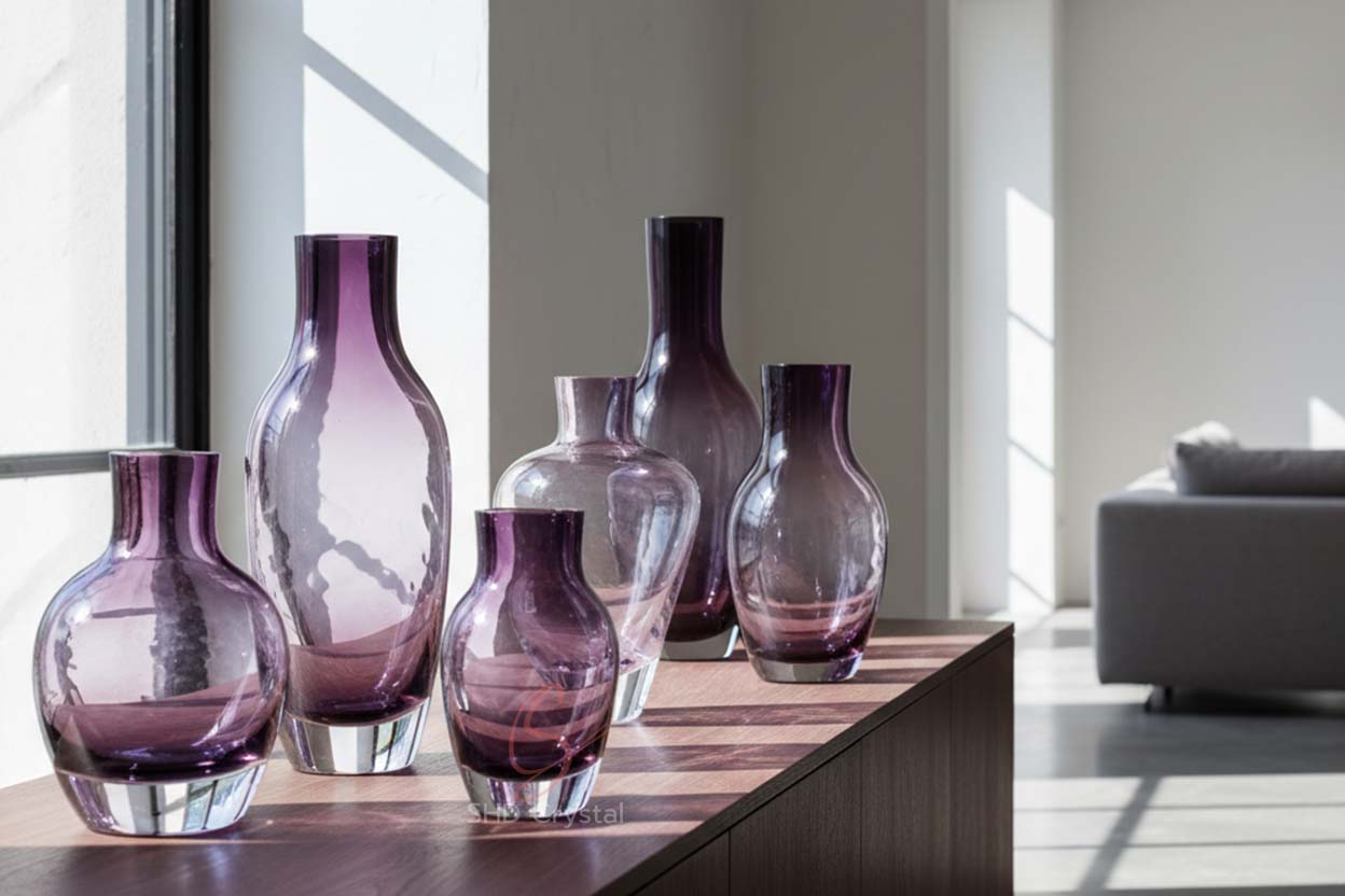 purple crystal vase factory
