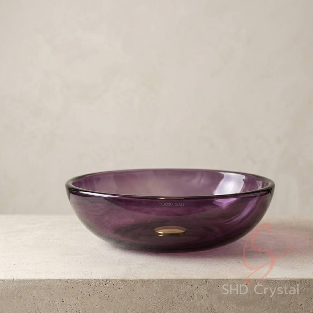 purple wash basin