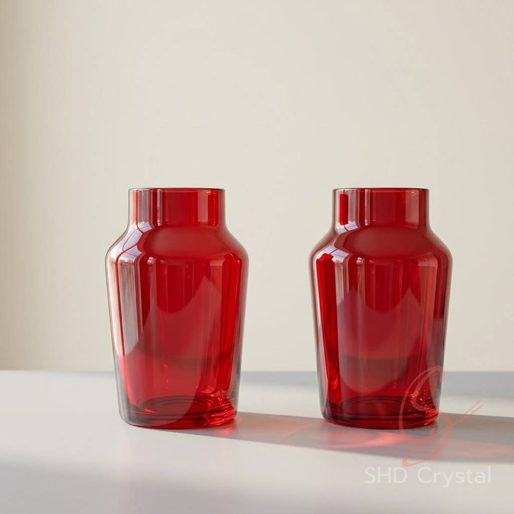 red crystal vase manufacturers