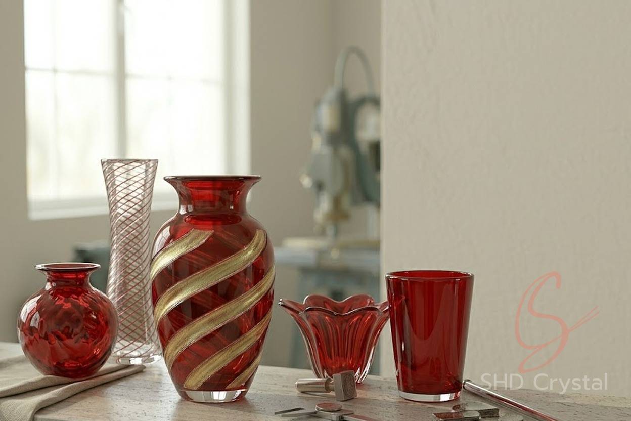 red glass vase manufacturers