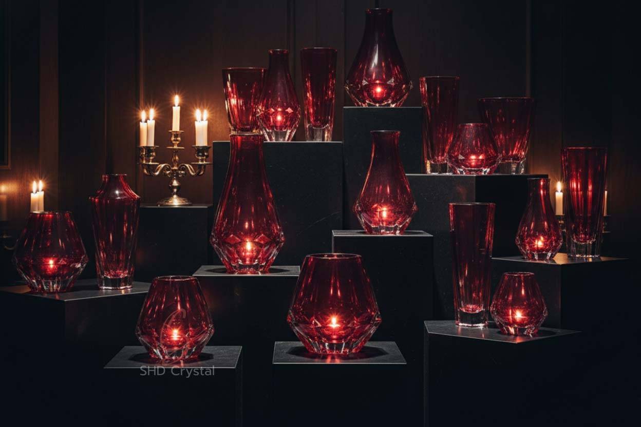 red glass vase manufacturers