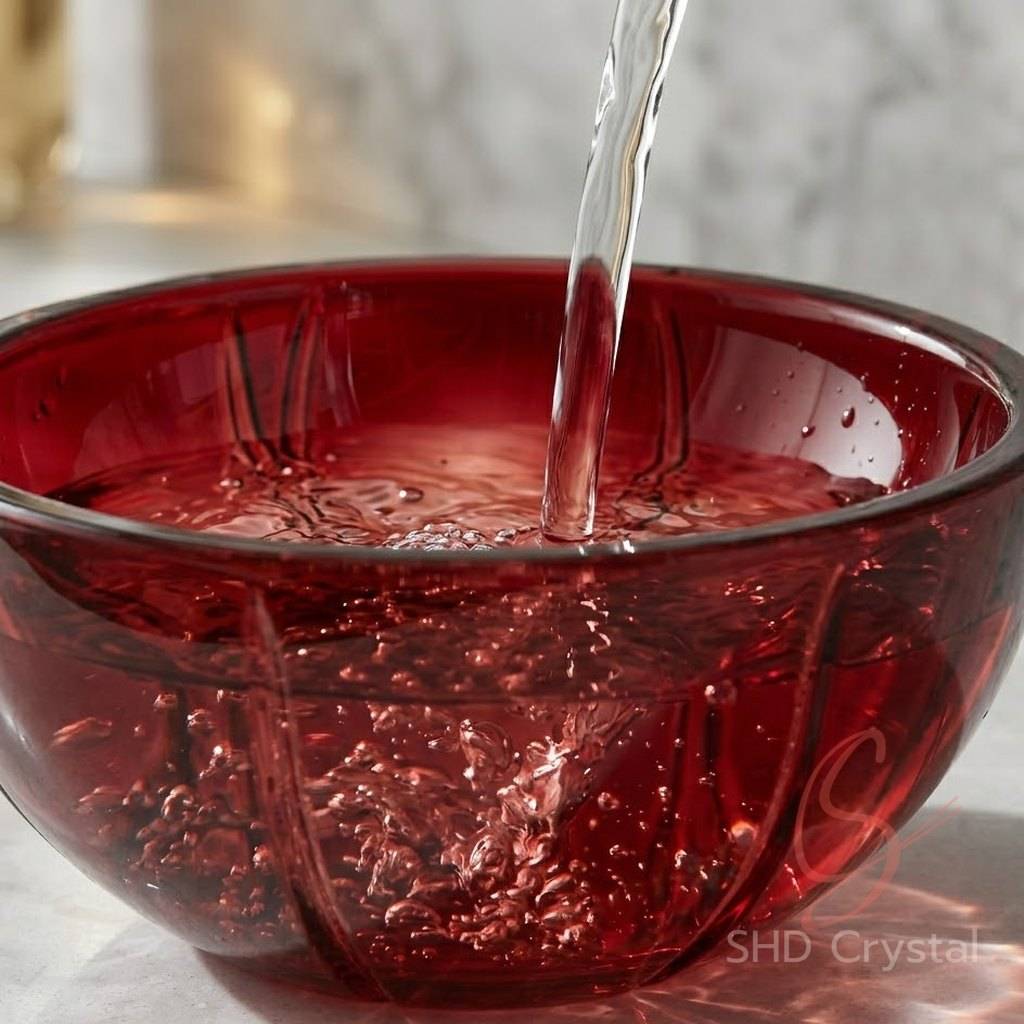 red wash basin