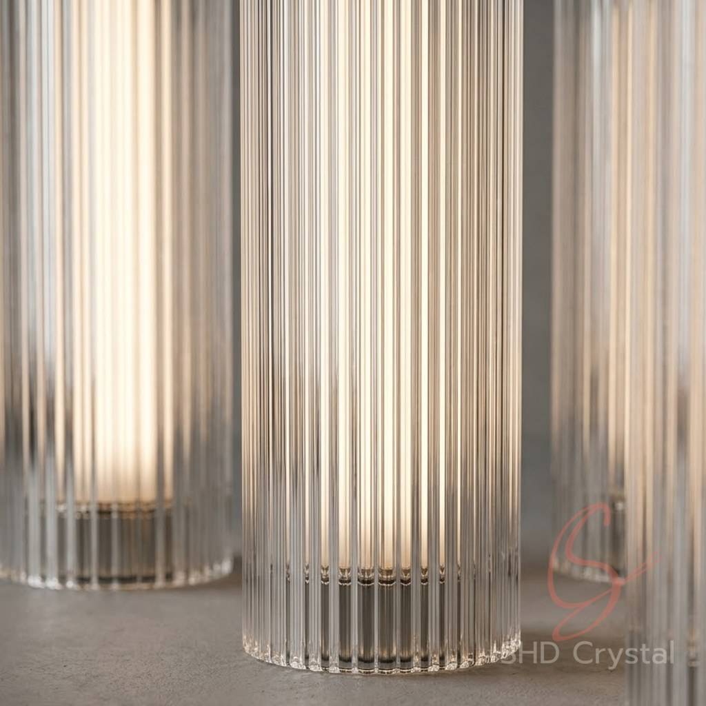 ribbed glass lamp shades factory