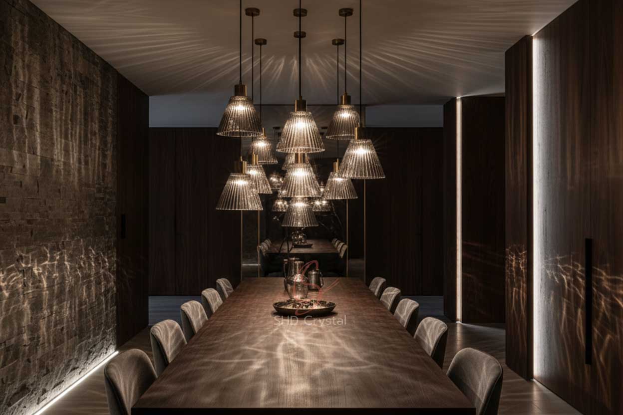ribbed glass lamp shades