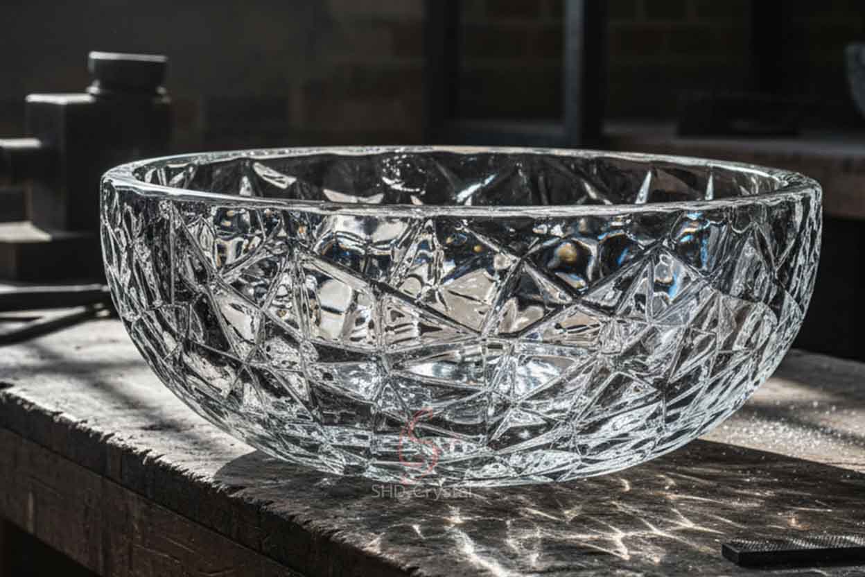 sculptural glass basin craftsmanship