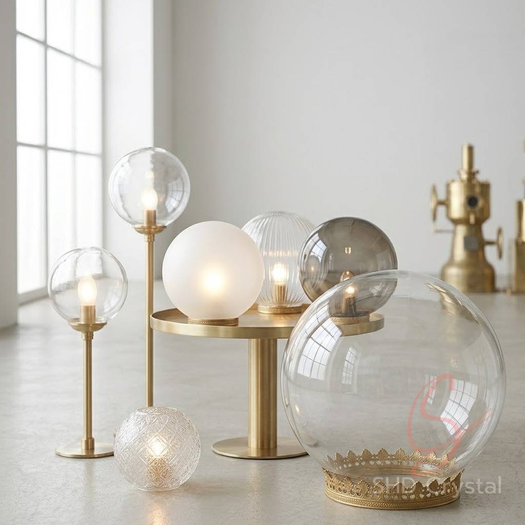 spherical glass lamp shades manufacturers