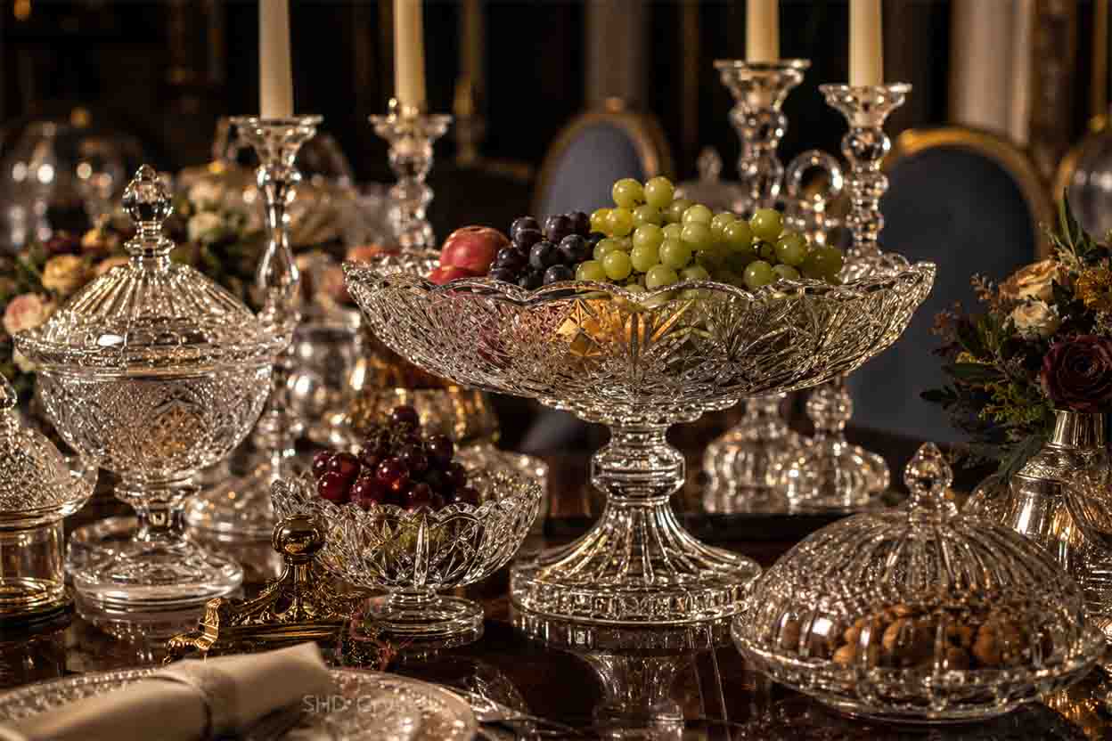 usage of court glass serveware
