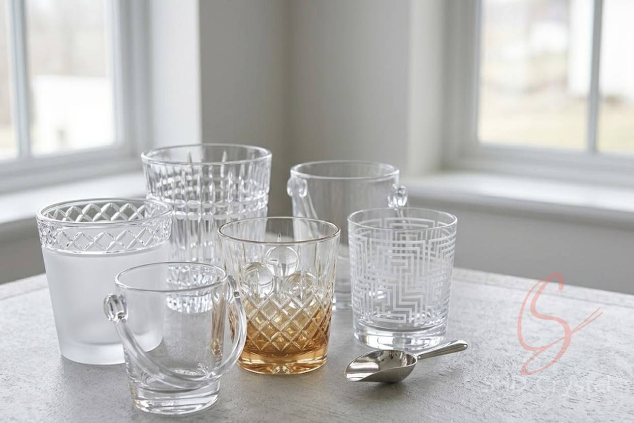 wholesale crystal ice buckets processing