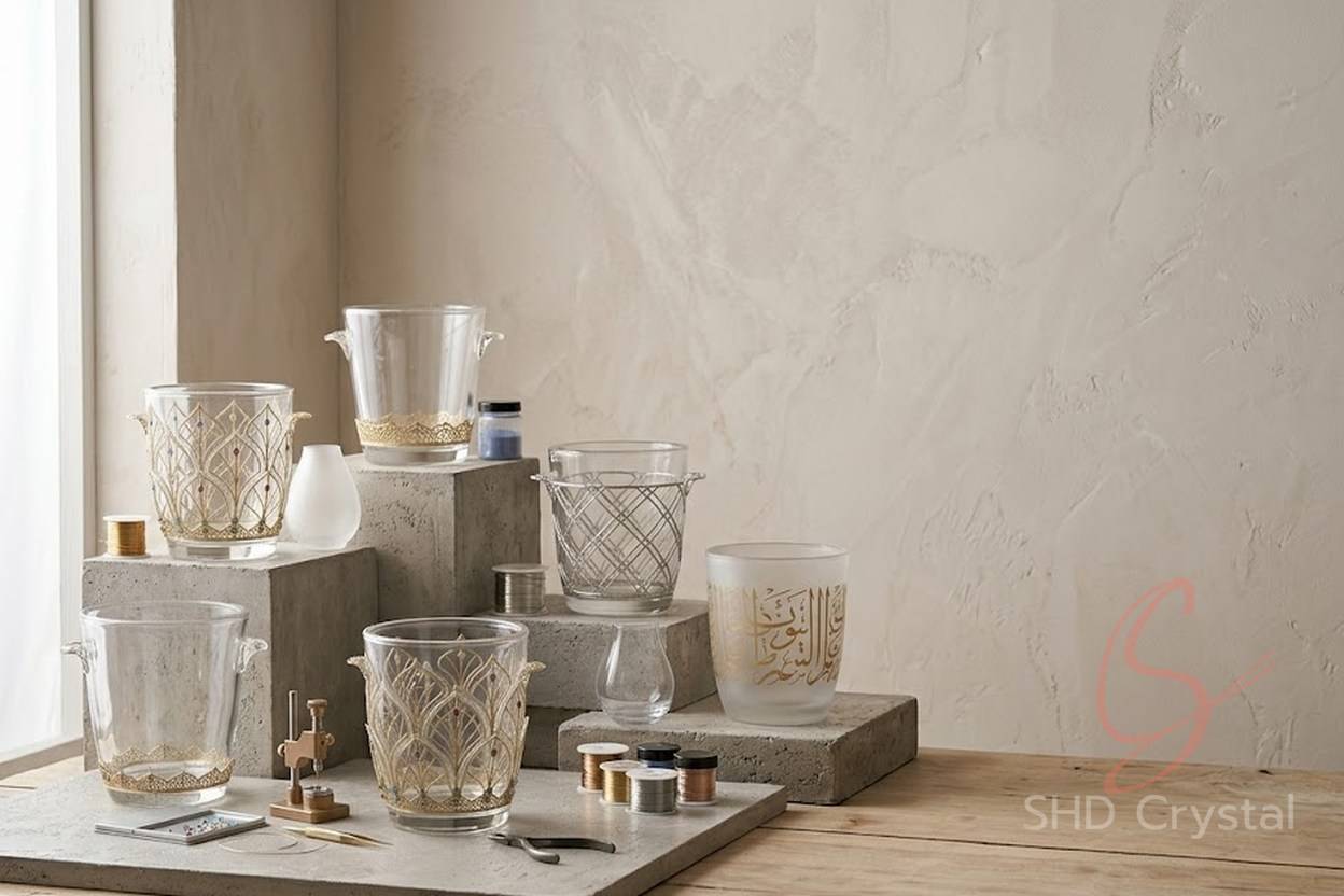 wholesale glass ice buckets processing