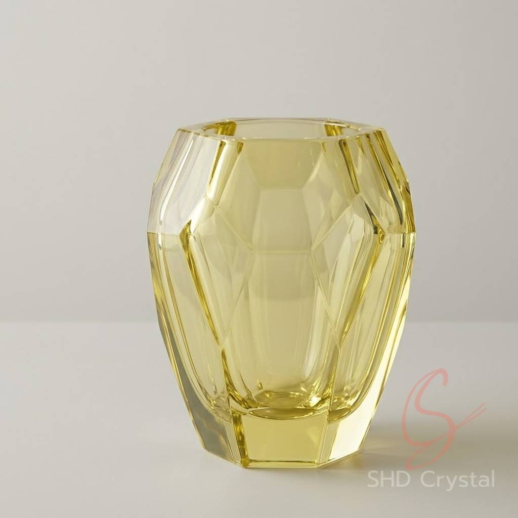 yellow crystal vase manufacturers
