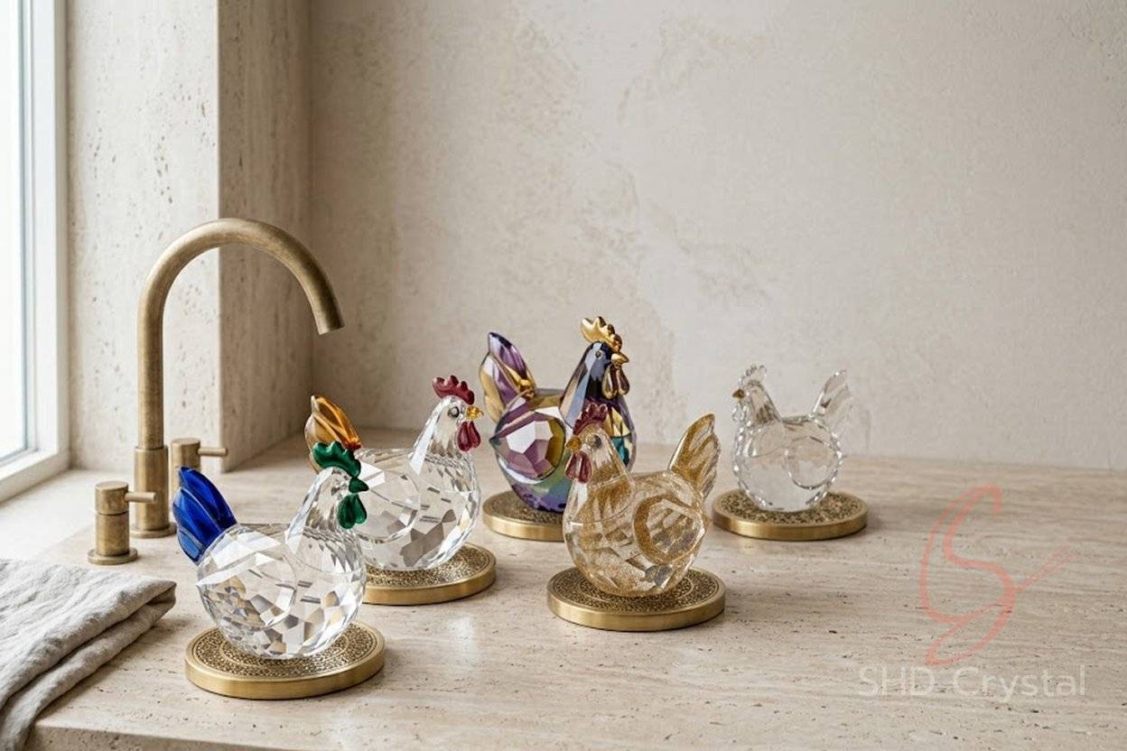 crystal glass chicken ODM