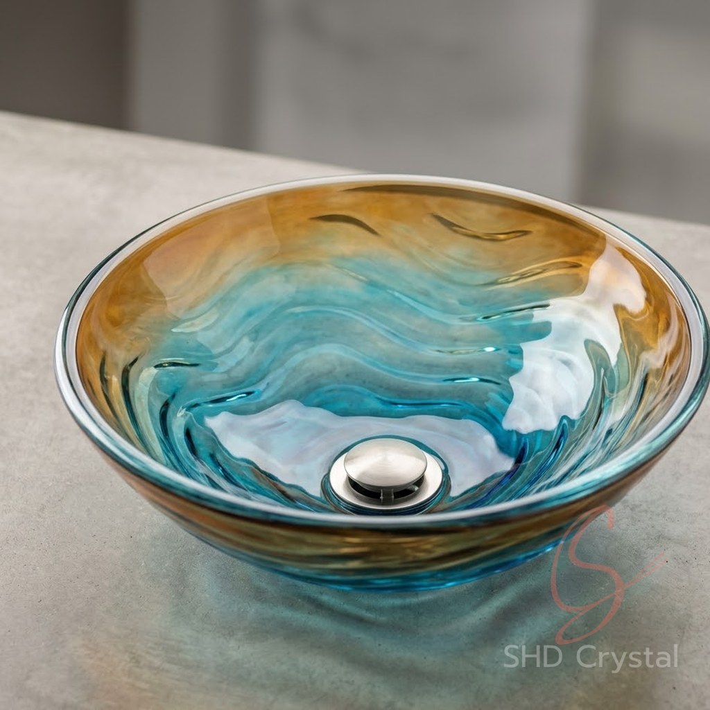 custom glass sink
