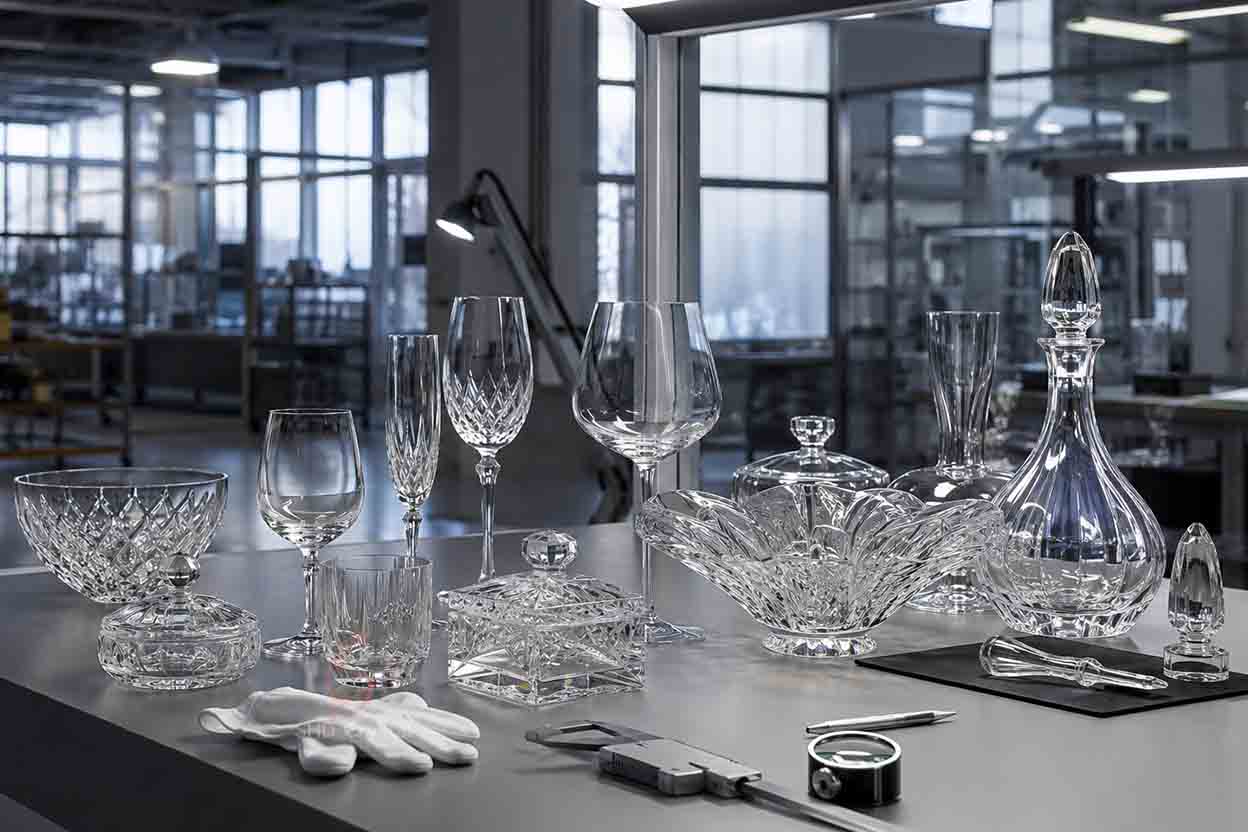 crystal glass inspection process