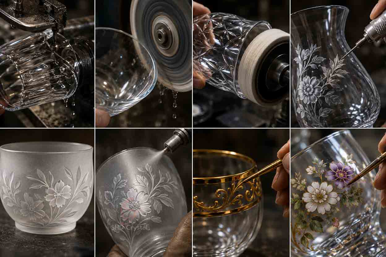 crystal glass surface finishing