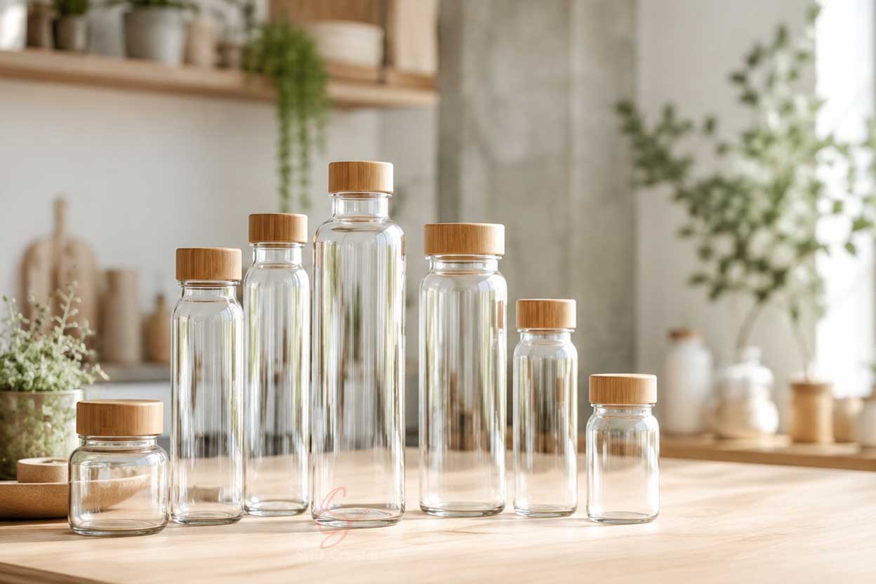 custom bamboo lid bottle