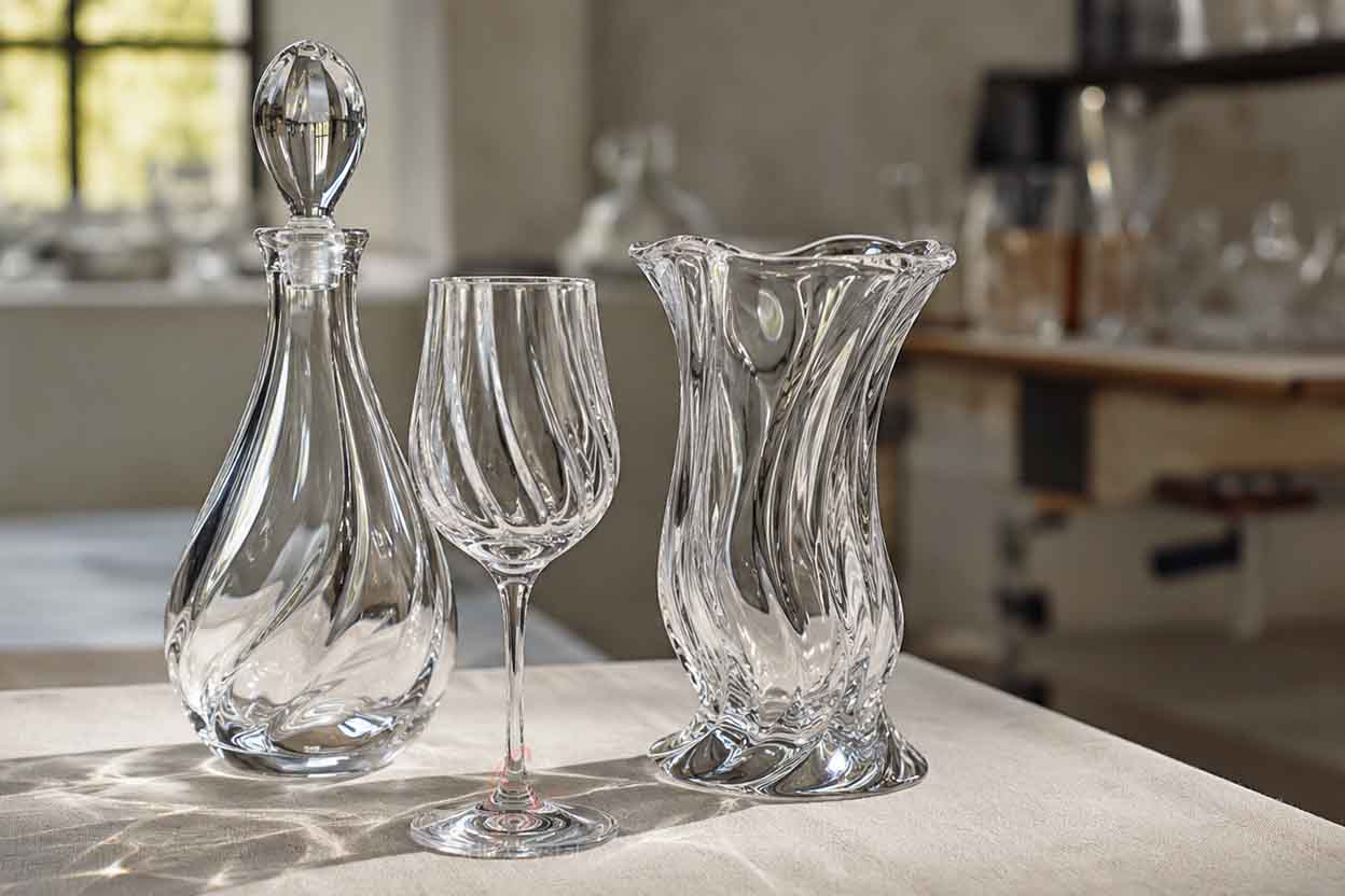 hand blown crystal glass
