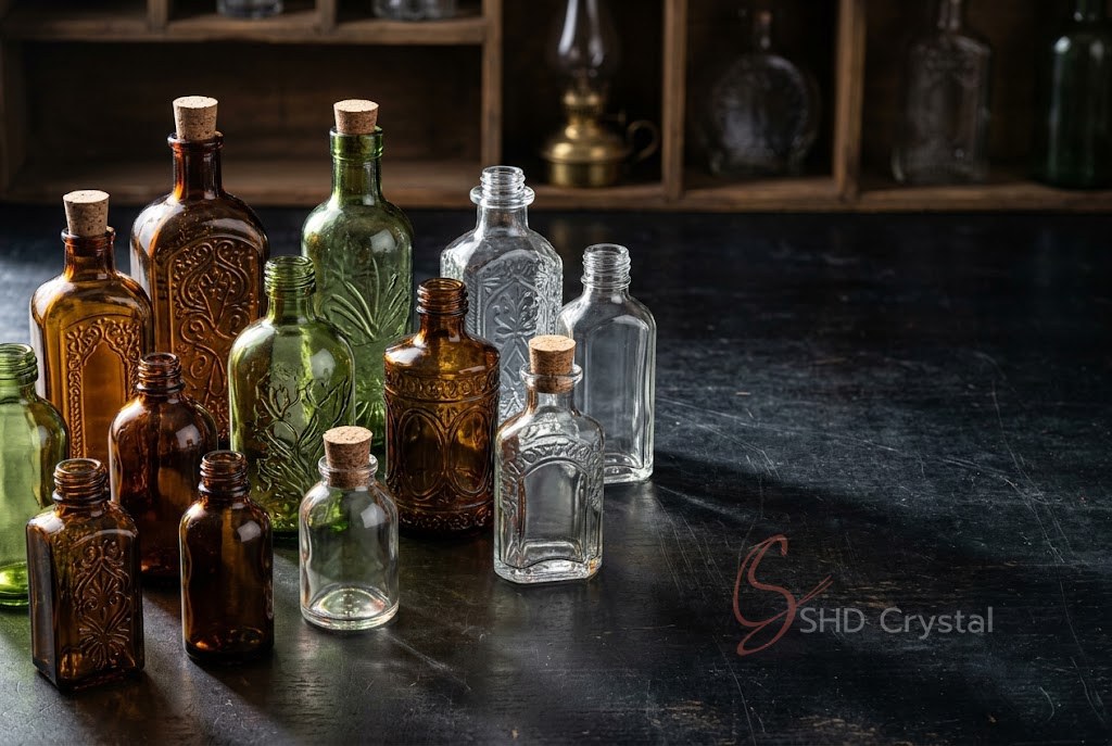 antique style glass bottles