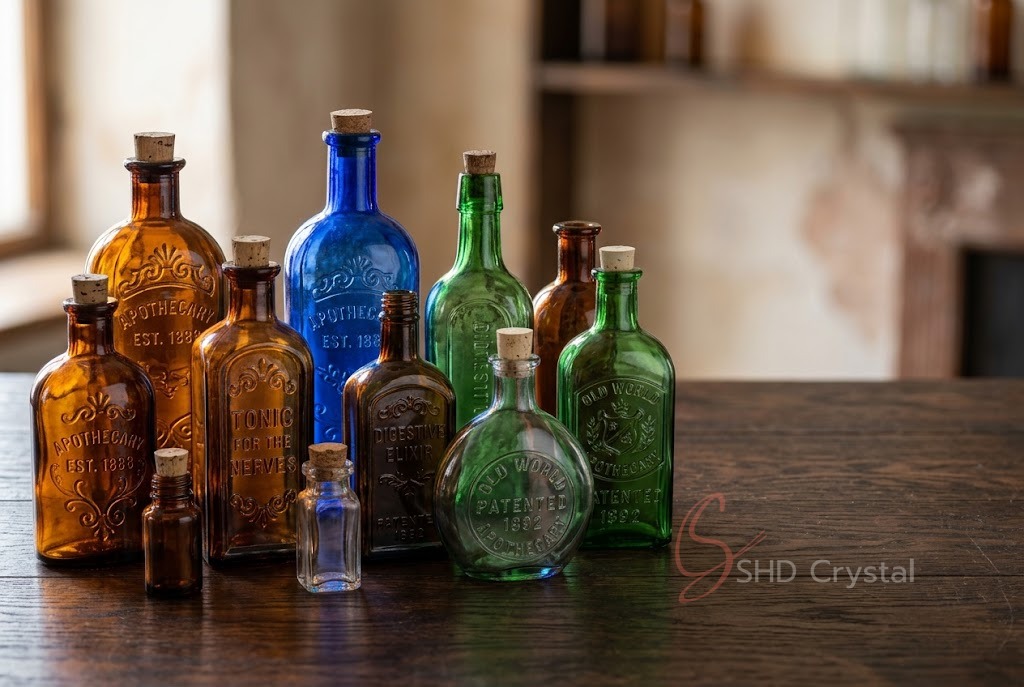 antique style glass bottles