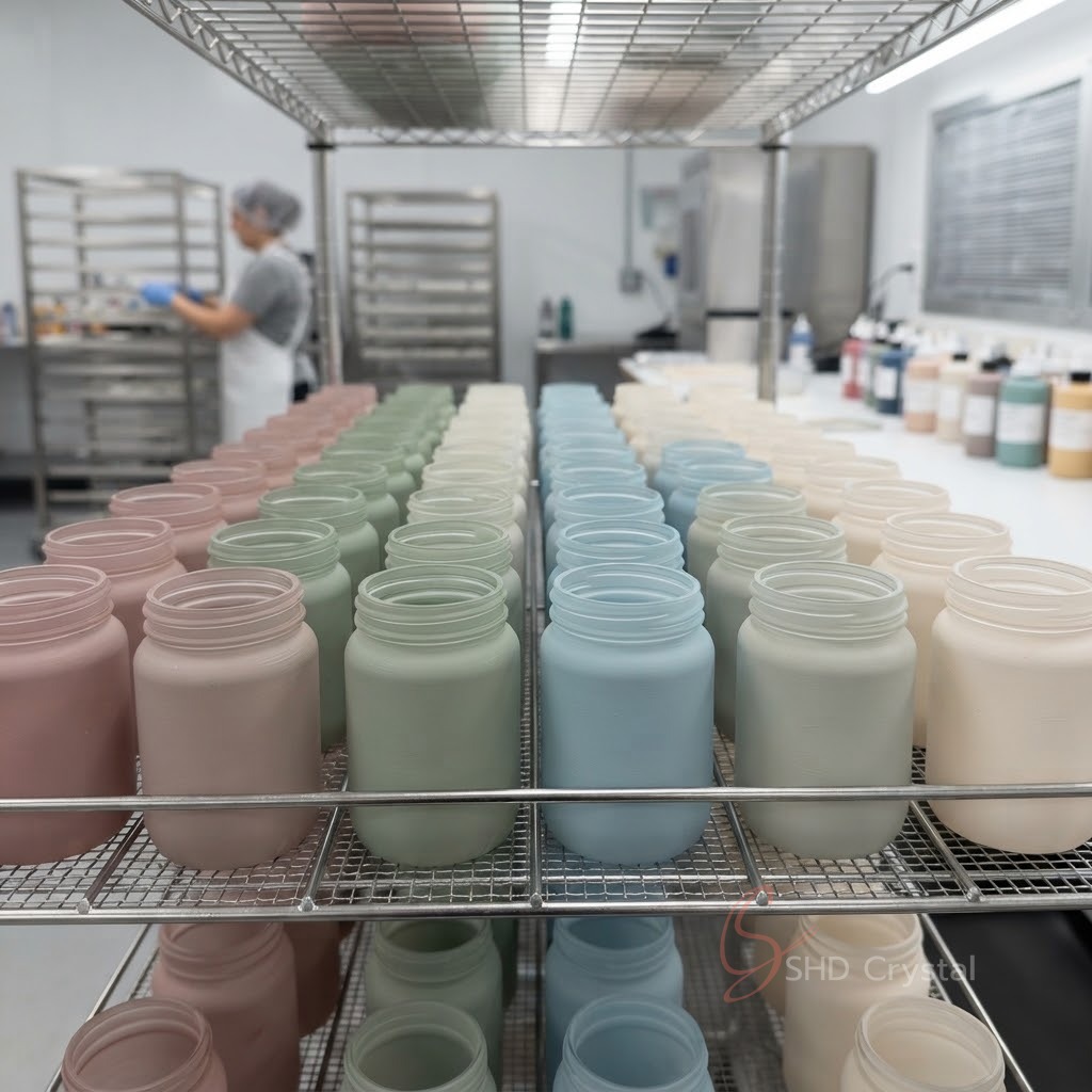 custom painted glass jars manufacturer