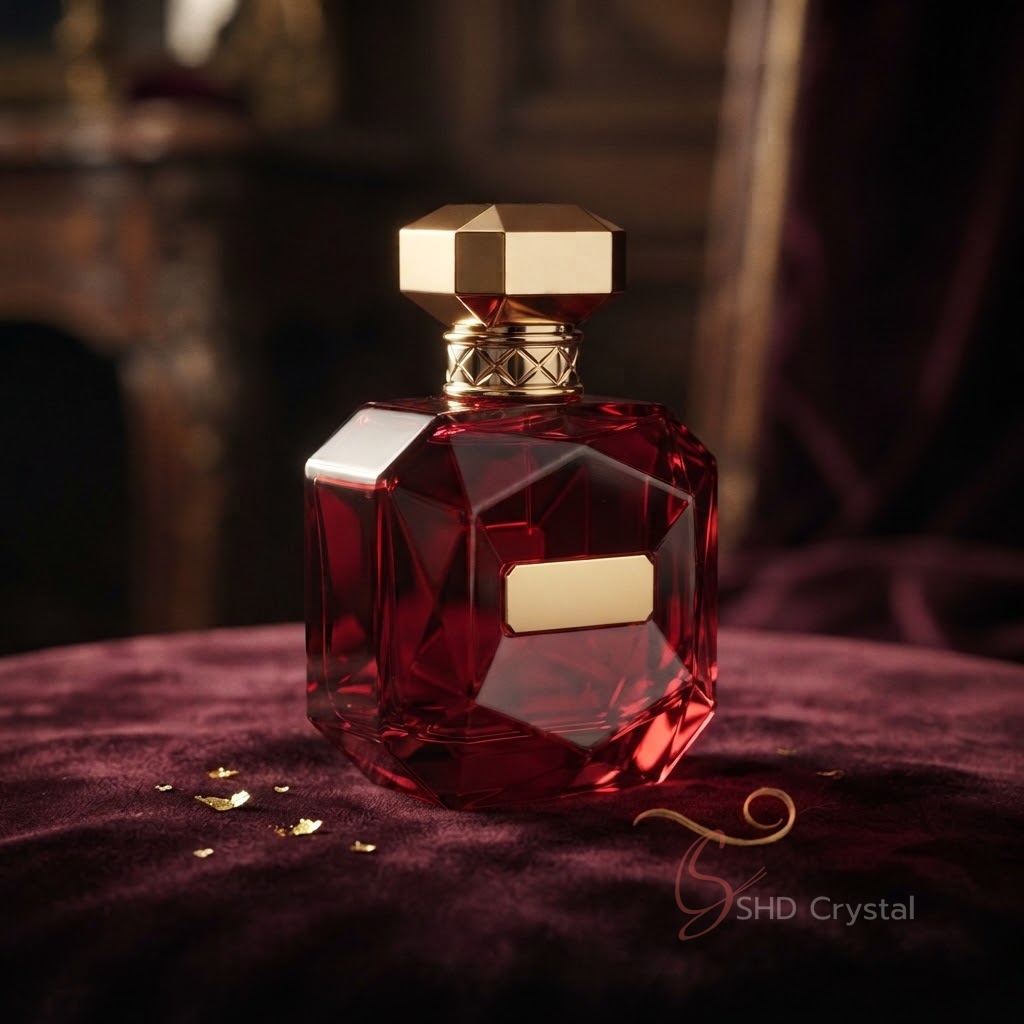 custom red glass perfume bottles manufacturer