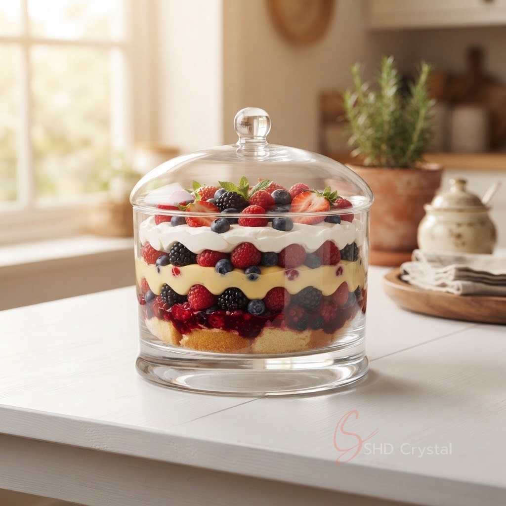 custom trifle bowl with lid
