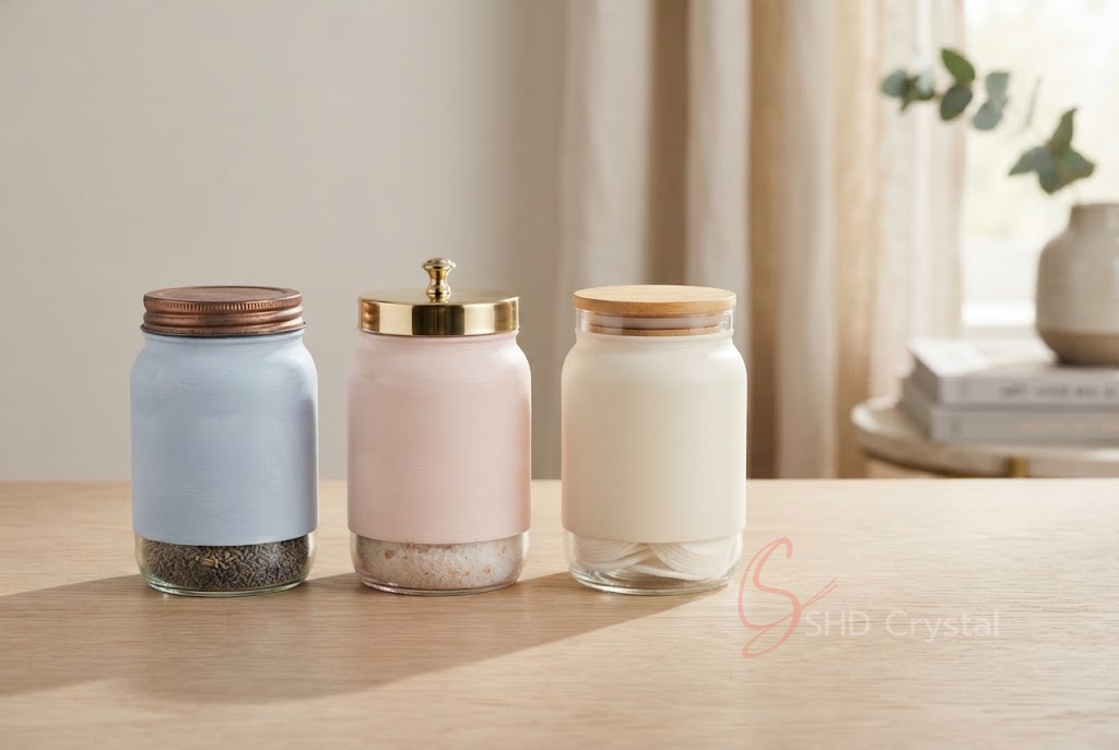 decorative glass jar