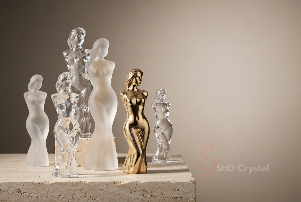 female silhouette fragrance flacon