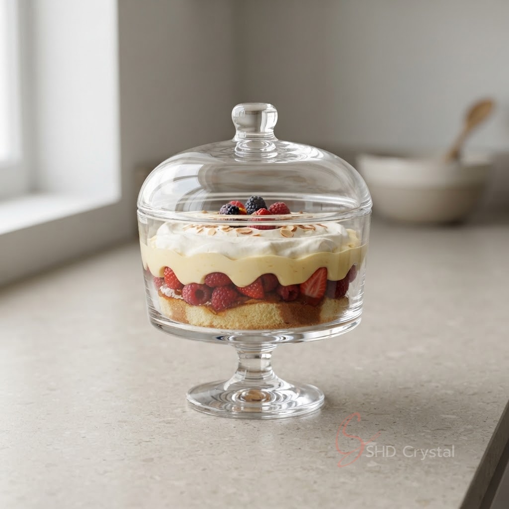 trifle bowl with lid manufacturer