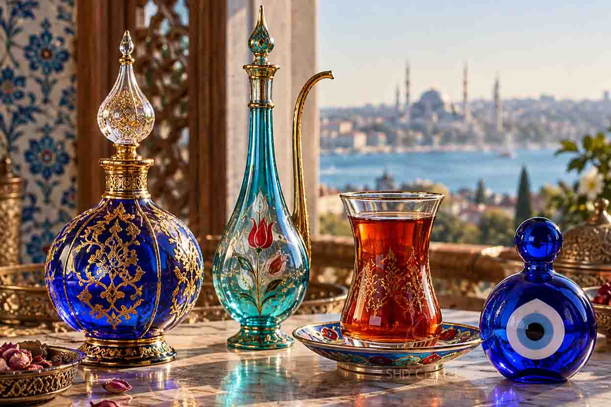 Turkish style perfume bottles