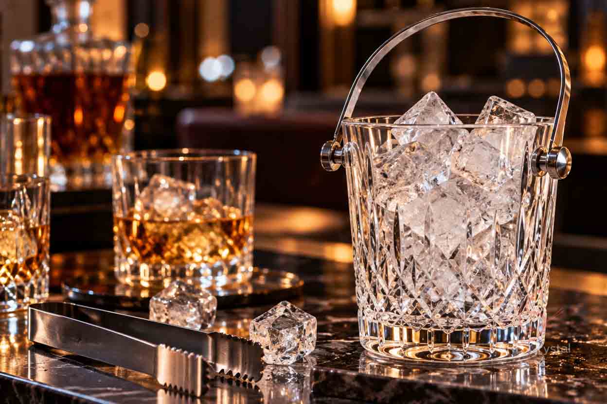 crystal ice bucket design
