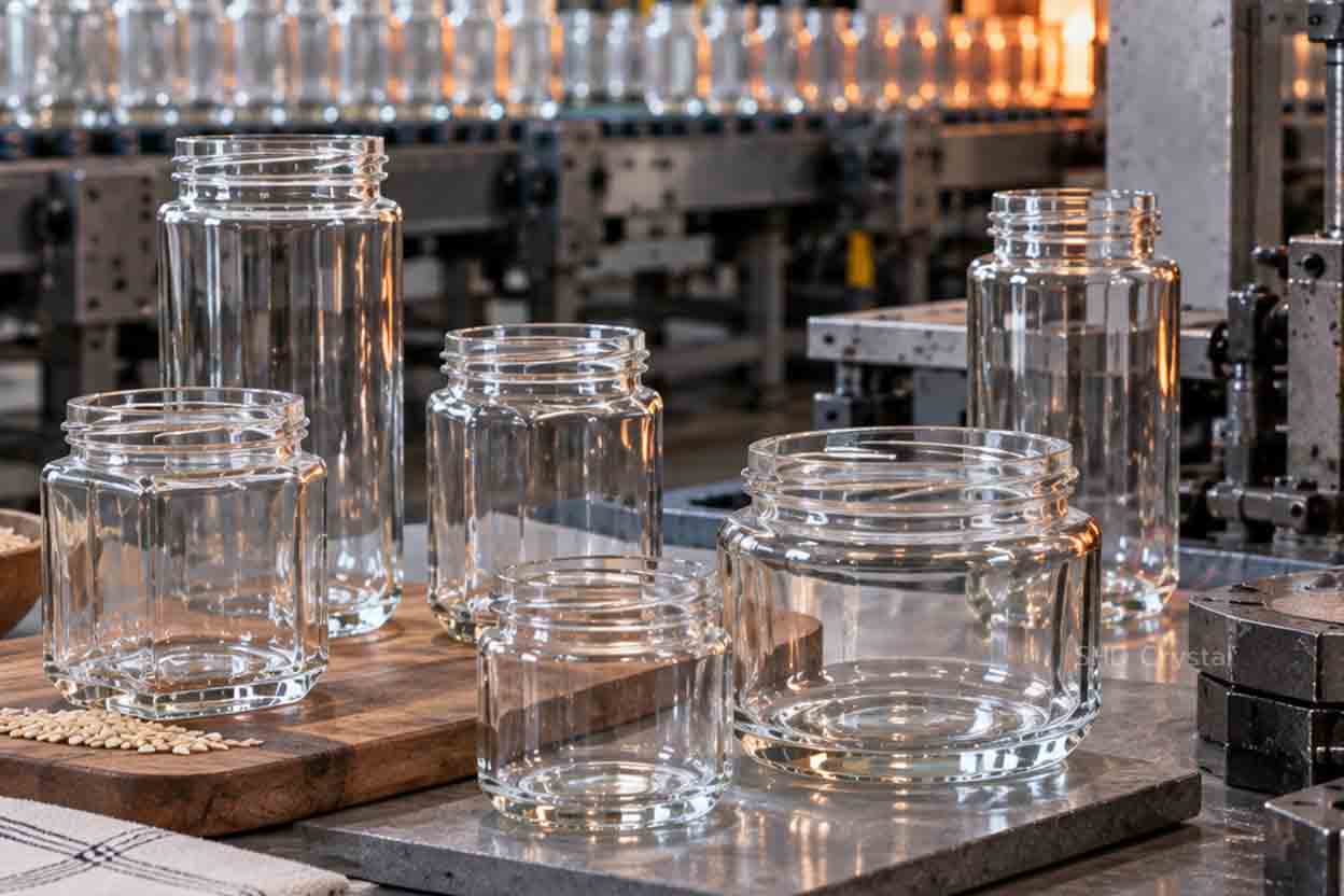 glass grain jar production