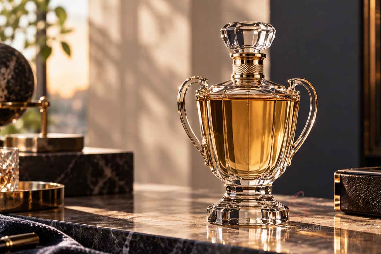trophy shaped cologne bottle