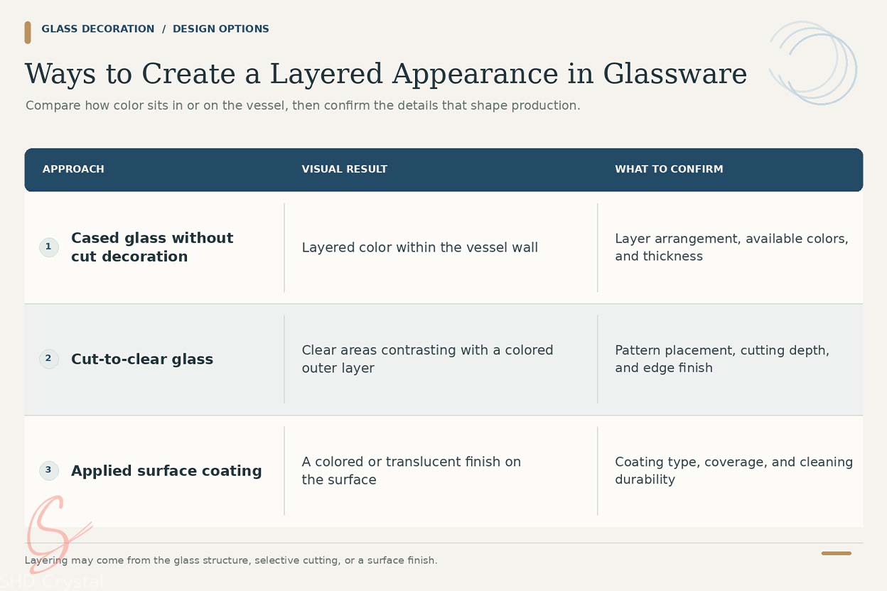 Ways to Create a Layered Appearance in Glassware