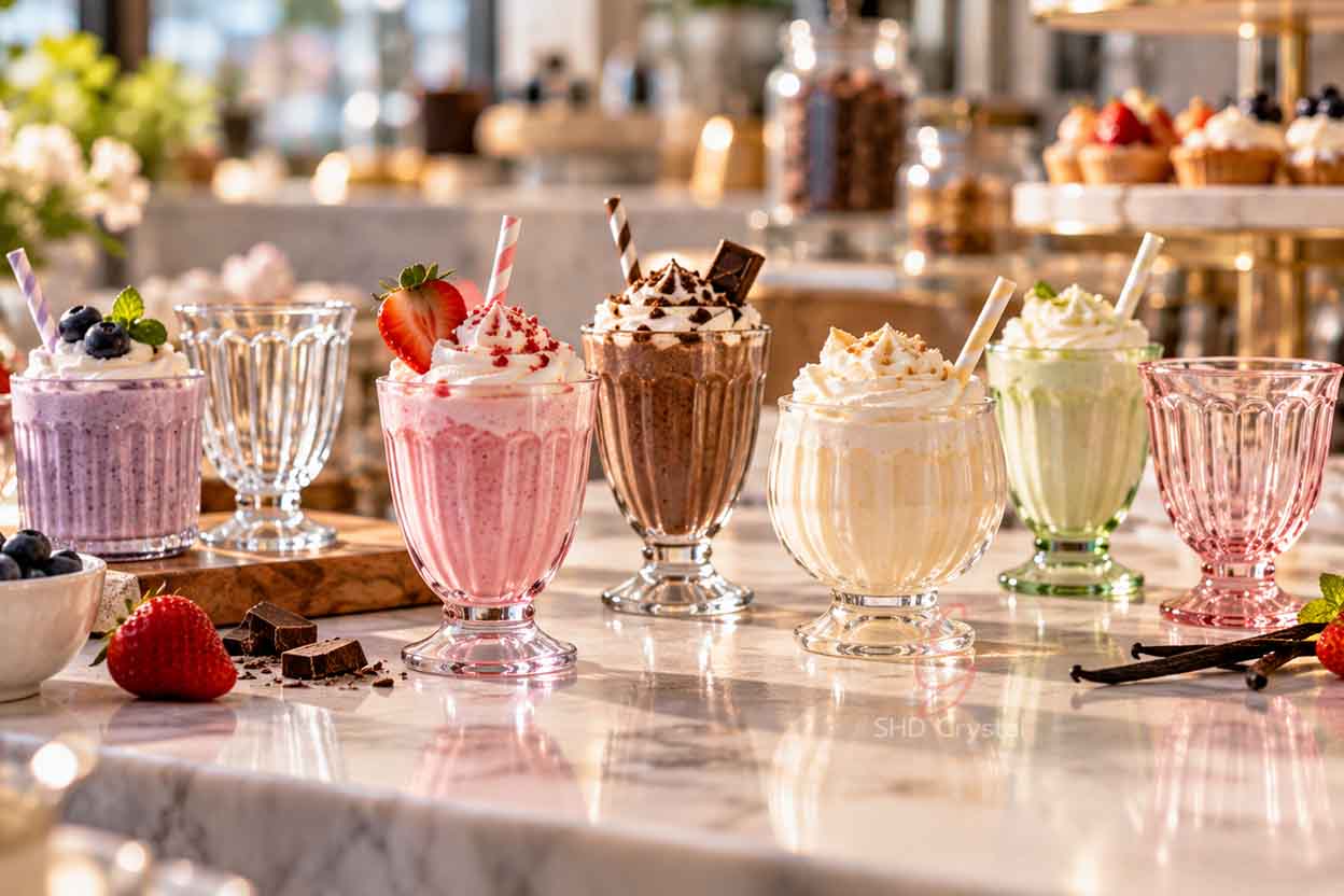 custom mini milkshake glasses