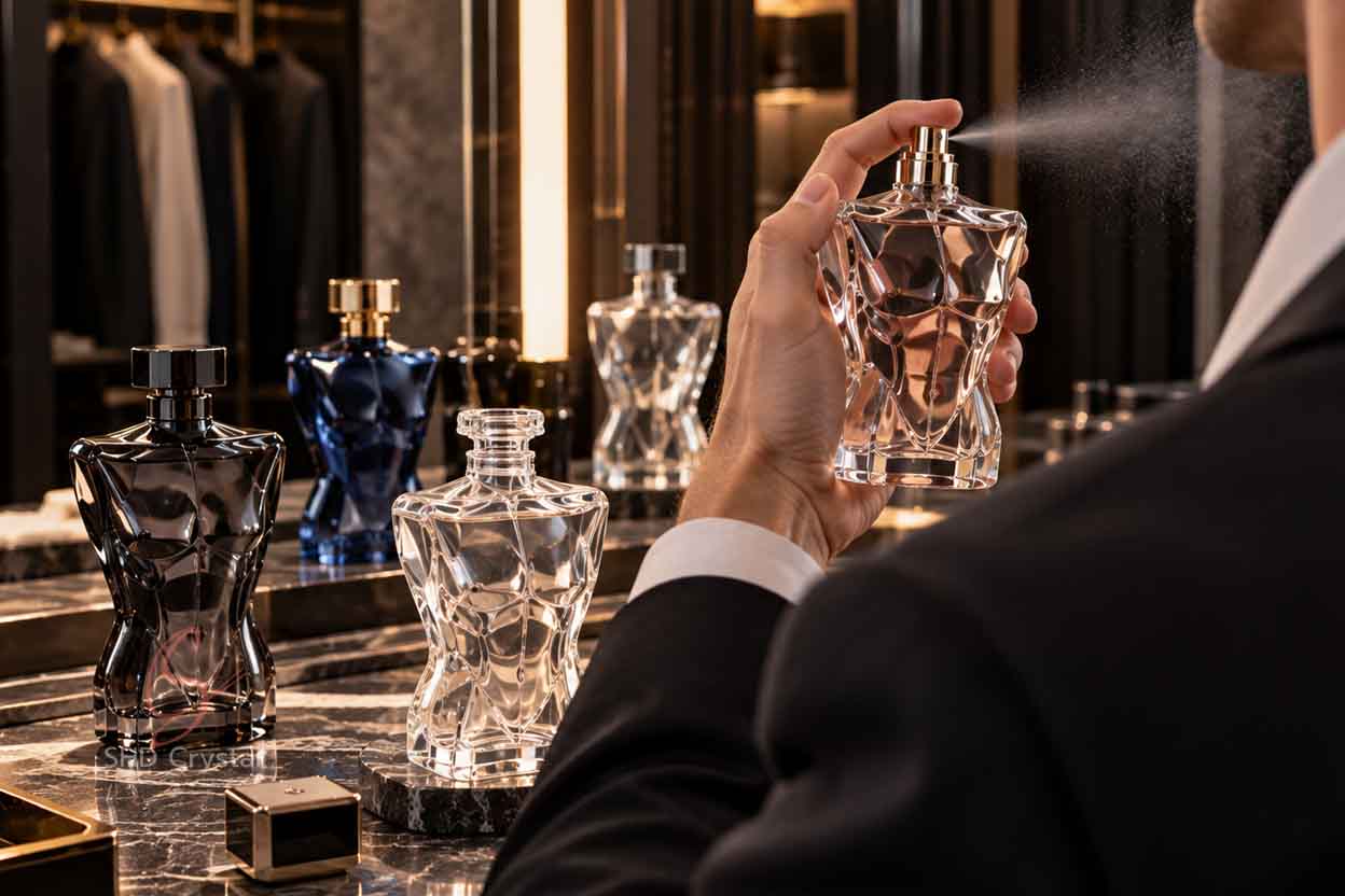 male torso perfume bottle