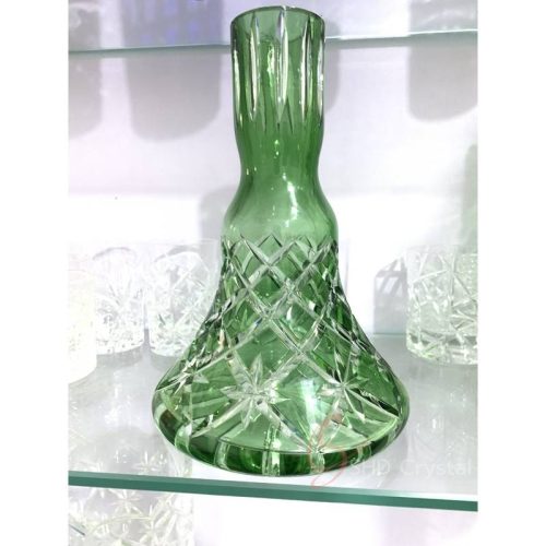 Green Hand-Carved Hookah Base
